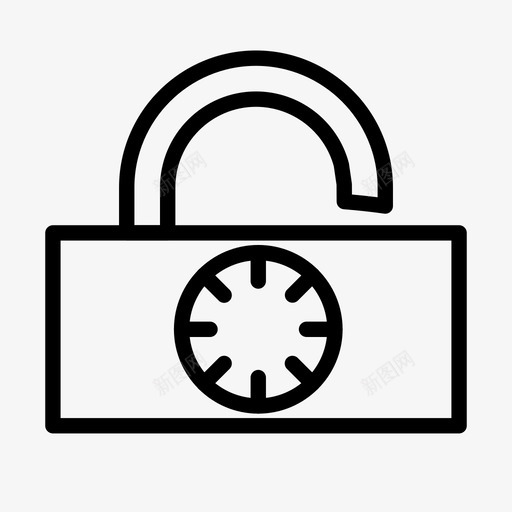 组合锁打开挂锁密码图标svg_新图网 https://ixintu.com 安全 密码 挂锁 组合锁打开 解锁 锁