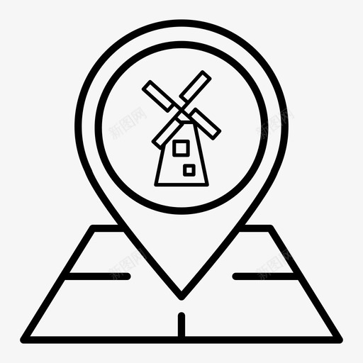 地图针位置标记定位针图标svg_新图网 https://ixintu.com 位置指针 位置标记 地图位置指针 地图定位器 地图针 定位针
