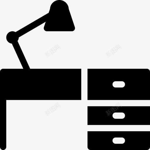办公桌椅子家具图标svg_新图网 https://ixintu.com 办公桌 家具 家具实心图标 桌子 椅子