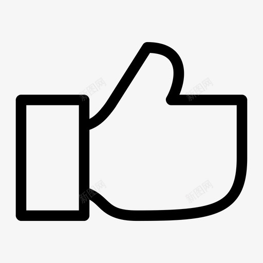 竖起大拇指喜欢社交媒体图标svg_新图网 https://ixintu.com 喜欢 社交媒体 竖起大拇指