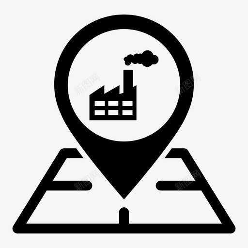 工业地图图钉位置标记定位销图标svg_新图网 https://ixintu.com 位置指针 位置标记 地图位置指针字形 地图图钉 地图定位器 定位销 工业地图图钉
