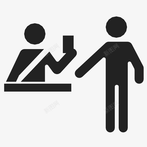 护照检查机场支票图标svg_新图网 https://ixintu.com 护照检查 支票 机场 警察