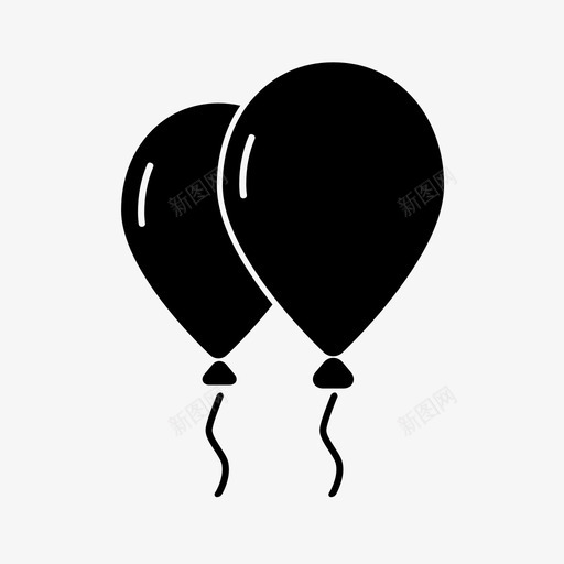 气球庆祝装饰图标svg_新图网 https://ixintu.com 庆祝 我的婚礼 气球 氦气 煤气 装饰