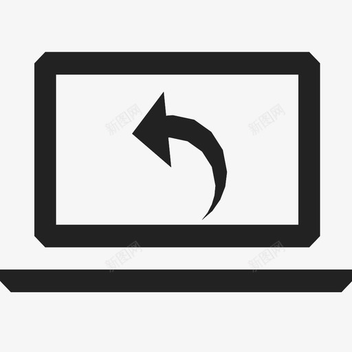 桌面后退箭头后退返回图标svg_新图网 https://ixintu.com 桌面后退 箭头后退 返回