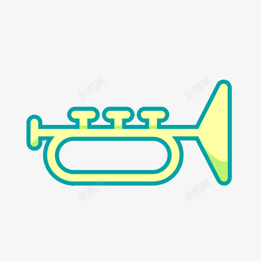 喇叭逼真图标svg_新图网 https://ixintu.com 喇叭 逼真