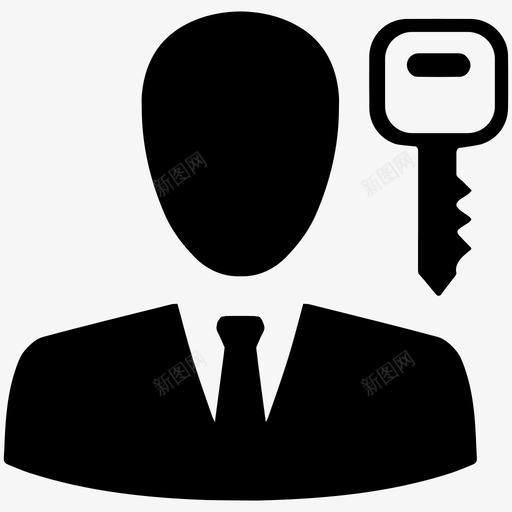 帐户登录密钥配置文件图标svg_新图网 https://ixintu.com 办公室图标 密钥 帐户登录 用户密钥 配置文件