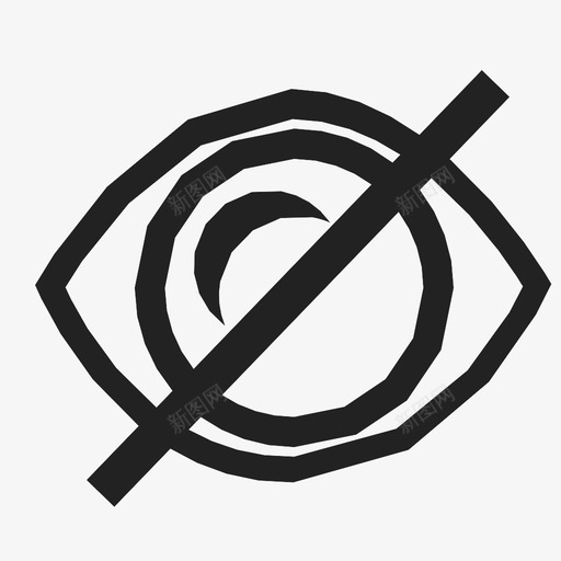 隐形的眼睛的隐藏的图标svg_新图网 https://ixintu.com 不认识的 眼睛的 视野的 隐形的 隐藏的