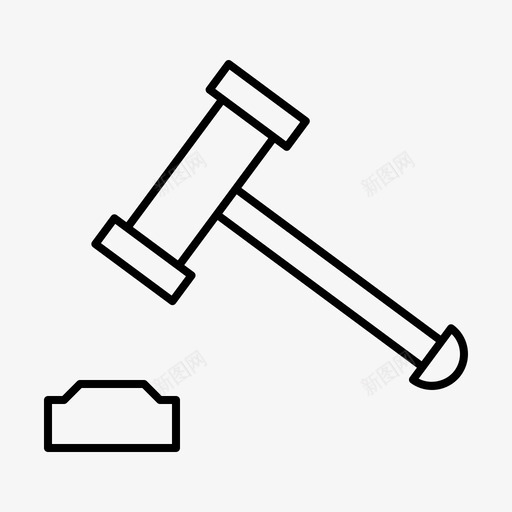 木槌政府法官图标svg_新图网 https://ixintu.com 判决 律师 政府 木槌 法官 法律