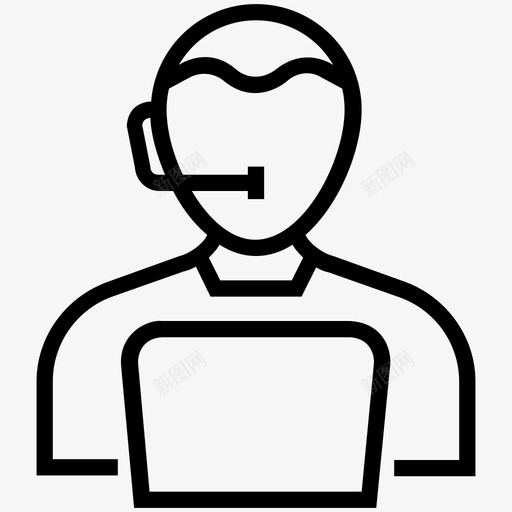 公共演讲者商人通信图标svg_新图网 https://ixintu.com 会议 公共演讲者 商人 演示 职业线图标 通信