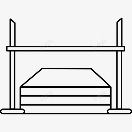 跳高奥运会体育图标svg_新图网 https://ixintu.com 体育 奥运会 田径 跳高