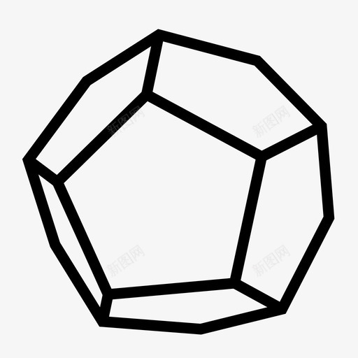水晶十二面体宝石图标svg_新图网 https://ixintu.com 十二面体 宝石 宝石晶体 水晶 矿物