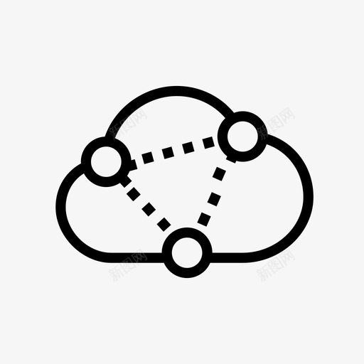 云网络云互联网图标svg_新图网 https://ixintu.com 云 云网络 互联网 存储 数字技术机构图标 服务器