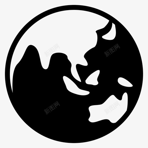 地球亚洲地球地图图标svg_新图网 https://ixintu.com 世界 地图 地图和地理位置符号 地球 地球亚洲