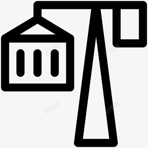 塔式起重机建筑起重机建筑机械图标svg_新图网 https://ixintu.com 全球物流可爱的图标 塔式起重机 建筑机械 建筑起重机 集装箱 集装箱起重机