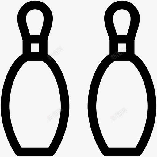球馆保龄球游戏撞针图标svg_新图网 https://ixintu.com 保龄球游戏 撞针 球馆 碗钉 酒店和服务图标集