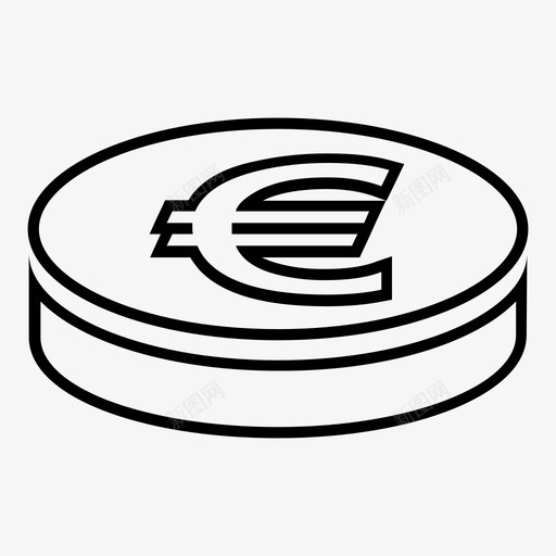 硬币零售便士图标svg_新图网 https://ixintu.com 一角 便士 单位 收入 更少 最低金额 欧元 硬币 硬币单位一角 零售 零钱 预算