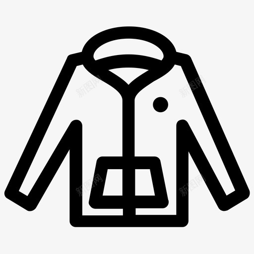 连帽衫衣服夹克图标svg_新图网 https://ixintu.com 夹克 衣服 衬衫 运动衫 连帽衫