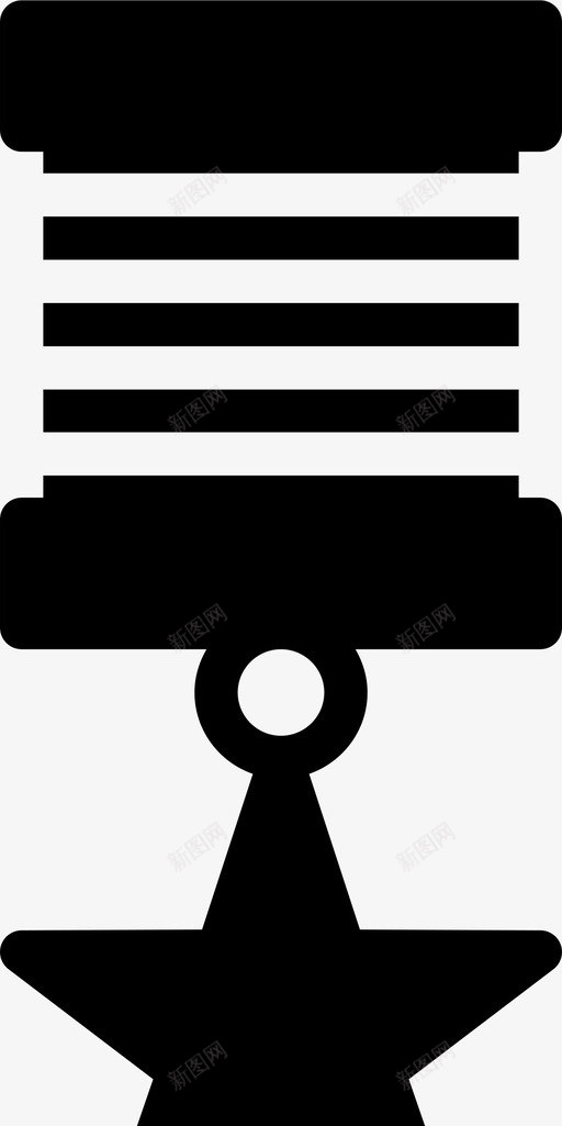 勋章军队徽章图标svg_新图网 https://ixintu.com 军队 勋章 士兵 徽章