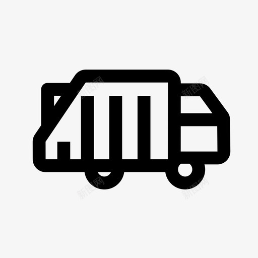 垃圾车灰尘工业图标svg_新图网 https://ixintu.com 垃圾车 工业 灰尘 粗体线图标