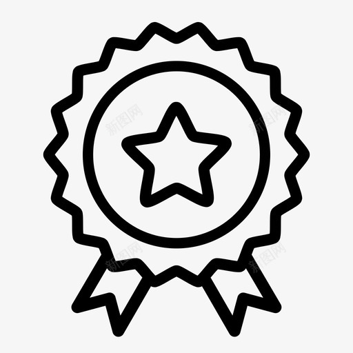 奖章鉴定认证图标svg_新图网 https://ixintu.com 业务线 优质 奖章 服务 认证 质量 鉴定