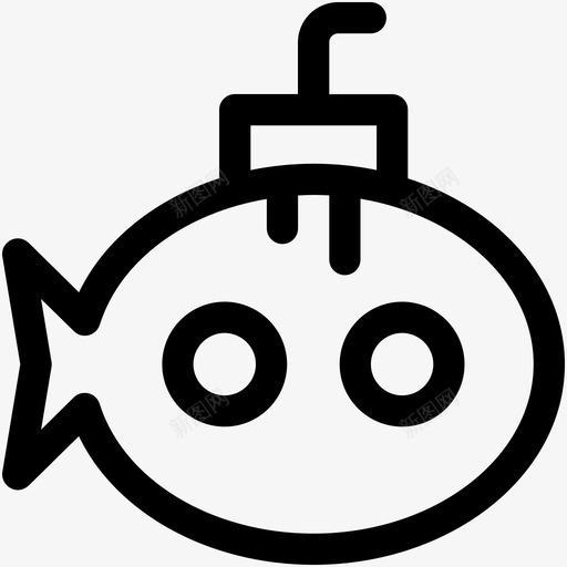潜艇防务船海洋图标svg_新图网 https://ixintu.com 旅游 水下交通工具 海洋 潜艇 运输可爱的图标 防务船