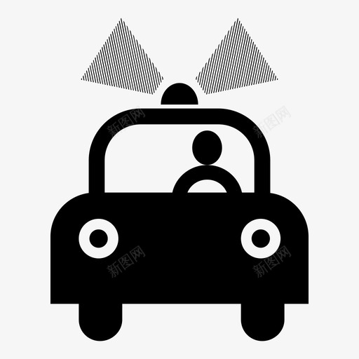警笛救护车警察图标svg_新图网 https://ixintu.com 救护车 警察 警笛 警车