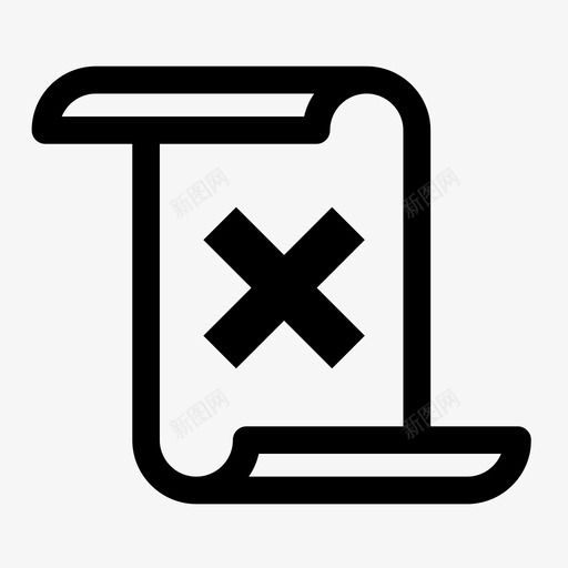 信件未发送拒绝邮寄图标svg_新图网 https://ixintu.com 信件未发送 卷轴收集 拒绝 退回 邮寄