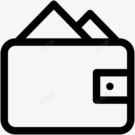 钱包卡片夹硬币钱包图标svg_新图网 https://ixintu.com 卡片夹 教育图标集 硬币钱包 钱包