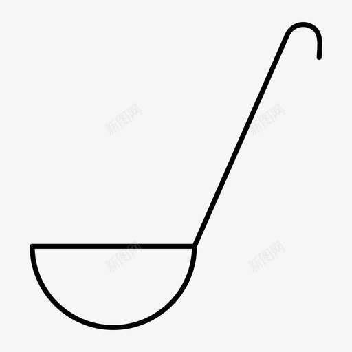 汤勺烹饪厨房用具图标svg_新图网 https://ixintu.com 勺子 厨房用具 家用 汤勺 烹饪