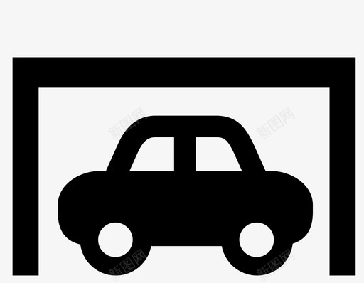 车库汽车房子图标svg_新图网 https://ixintu.com 停车场 房子 旅行 汽车 车库 门廊