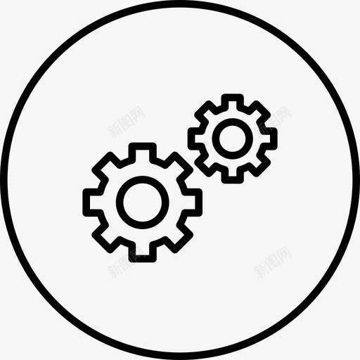 齿轮汽车变速器图标svg_新图网 https://ixintu.com 变速器 服务 汽车 汽车服务线轮 设置 齿轮