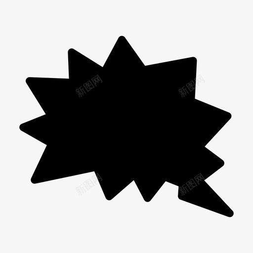言语泡沫愤怒谈话图标svg_新图网 https://ixintu.com 卡通 愤怒 言语泡沫 谈话