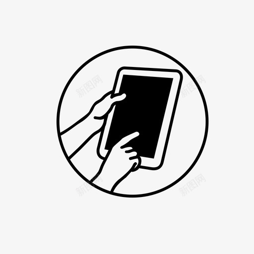 触控黑色平板电脑感应图标svg_新图网 https://ixintu.com lte microsim 屏幕 平板电脑 感应 手持 手控 摄像头 显示屏 移动 触控黑色