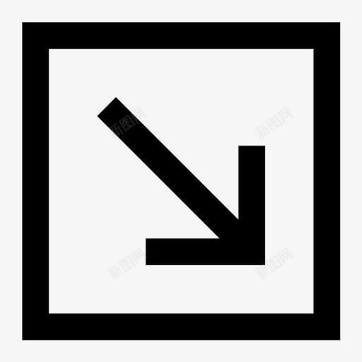 右下角右下角箭头方向图标svg_新图网 https://ixintu.com 右下角 右下角箭头 导航 方向