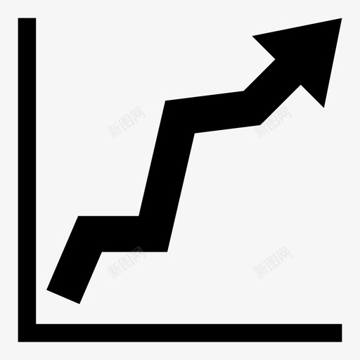 线图箭头业务图标svg_新图网 https://ixintu.com 业务 增长 时间表 箭头 线图 财富 金钱