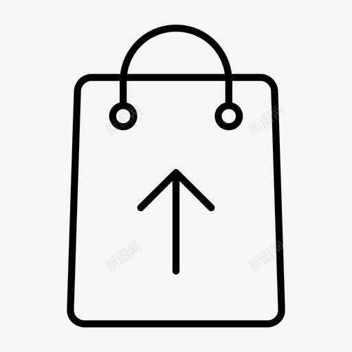 上传购物袋电子商务网上购物车图标svg_新图网 https://ixintu.com 上传购物袋 电子商务 纸袋 网上购物车 网店 网购