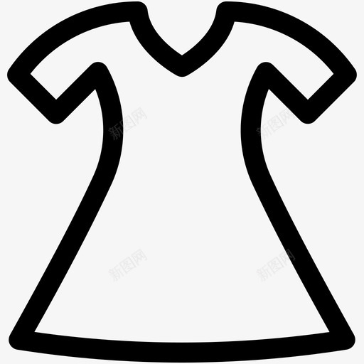 太阳裙连衣裙派对礼服图标svg_新图网 https://ixintu.com 太阳裙 女装 时尚和服装可爱的图标 派对礼服 舞会礼服 连衣裙