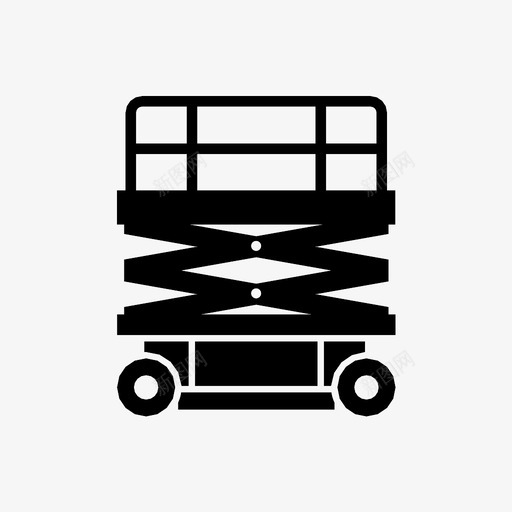 剪式升降机建筑维修图标svg_新图网 https://ixintu.com 剪式升降机 建筑 建筑机械 移动 维修