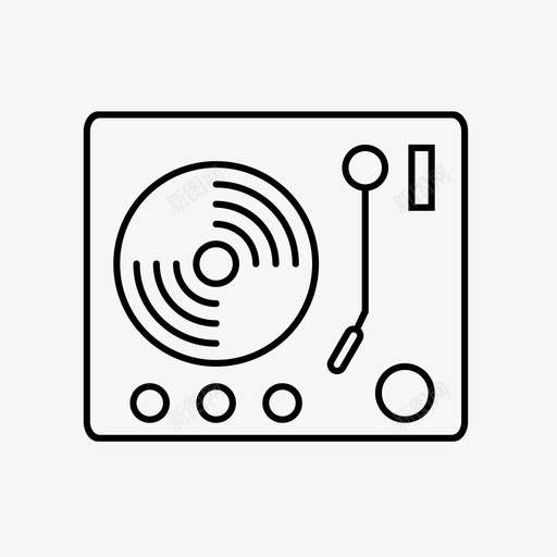 转盘1音频图标svg_新图网 https://ixintu.com 1 dj 乙烯基 我的婚礼 派对 转盘 音乐 音频