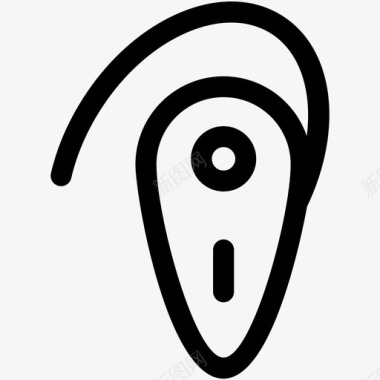 蓝牙耳机无线耳机耳挂图标图标