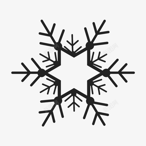 冬天寒冷下雪图标svg_新图网 https://ixintu.com 下雪 冬天 寒冷
