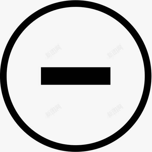 减法按钮减号负数图标svg_新图网 https://ixintu.com 减号 减法按钮 加号 用户界面 用户界面图标 负数
