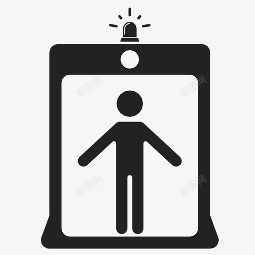 人体扫描仪机场控制图标svg_新图网 https://ixintu.com 人体扫描仪 控制 机场 警察 金属探测器 雷达