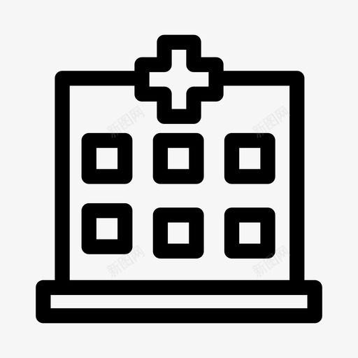 医院诊所医疗保健图标svg_新图网 https://ixintu.com 医生机构 医疗 医疗保健 医疗大楼 医疗大纲图标集 医院 治疗中心 病床 药品 诊所