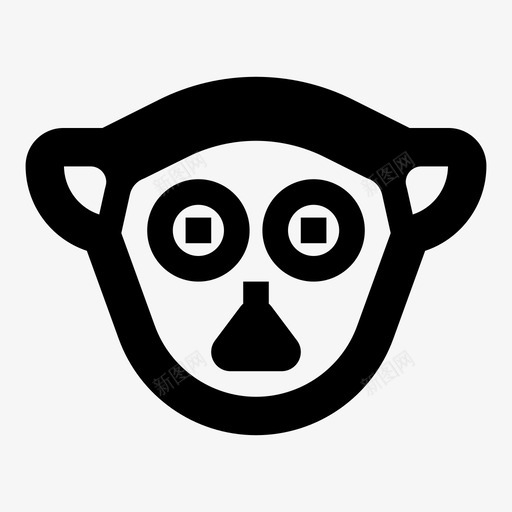 狐猴动物马达加斯加图标svg_新图网 https://ixintu.com 动物 哺乳动物 有用的图标动物 灵长类 狐猴 马达加斯加