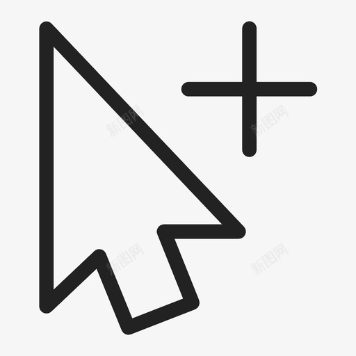 添加选定项箭头光标图标svg_新图网 https://ixintu.com 光标 指针 添加选定项 箭头
