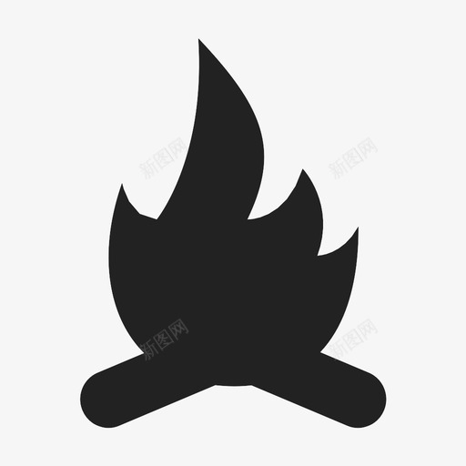 营火大火篝火图标svg_新图网 https://ixintu.com 大火 篝火 营火