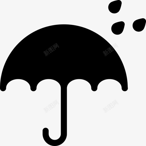 伞不雨图标svg_新图网 https://ixintu.com 不 伞 水 湿 象形图实心图标 雨