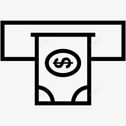 现金提取现代商业路线图标svg_新图网 https://ixintu.com 现代商业路线图标 现金提取
