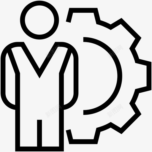 管理齿轮行业图标svg_新图网 https://ixintu.com 工具和构造轮廓图标 用户 用户设置 管理 行业 齿轮
